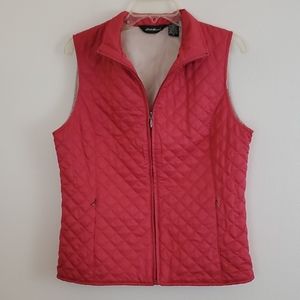 Eddie Bauer Rose Pink Quilted Vest - M